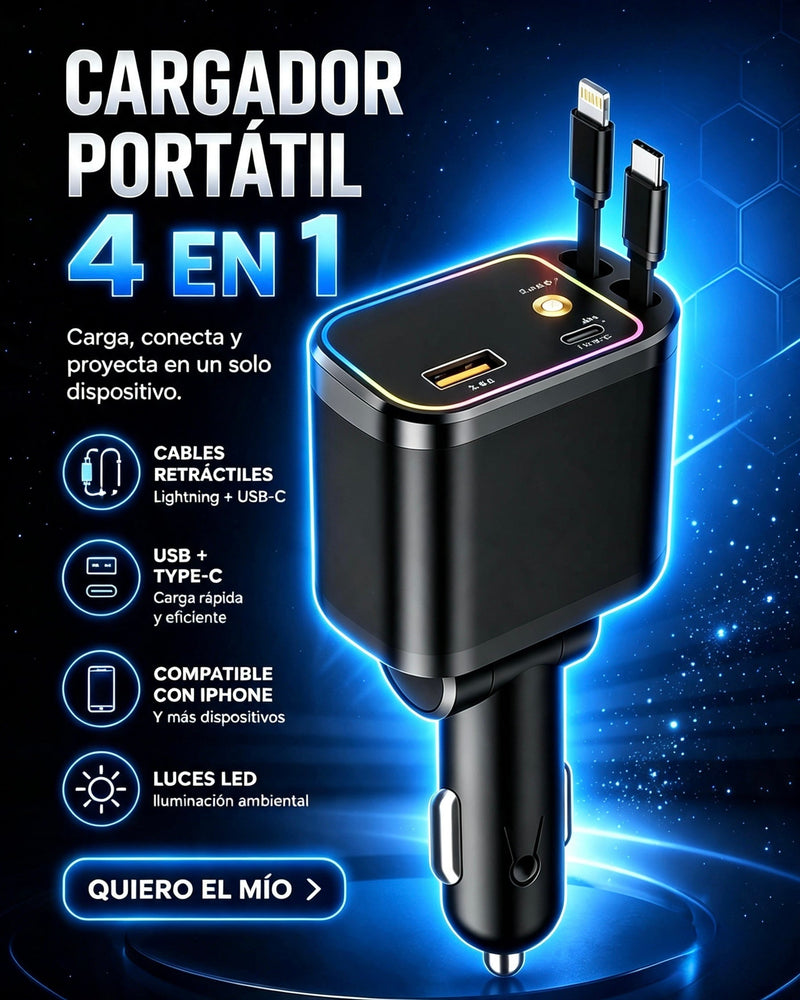 Cargador Portatil 4 en 1